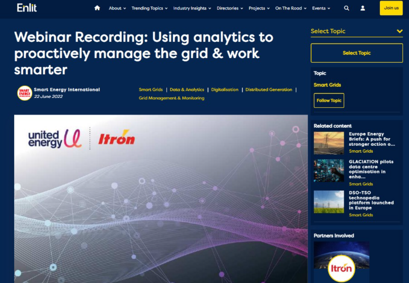 Enlit.World Itron webinar