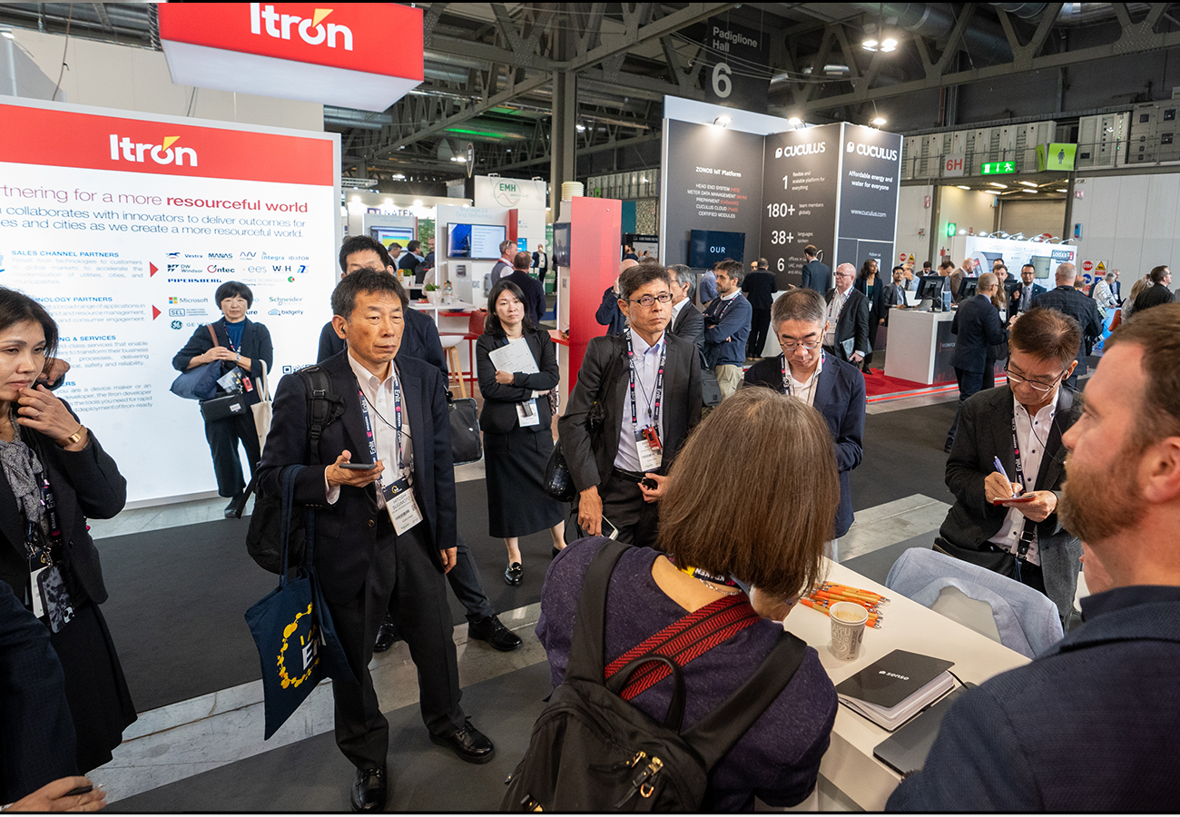 Enlit Europe Itron booth
