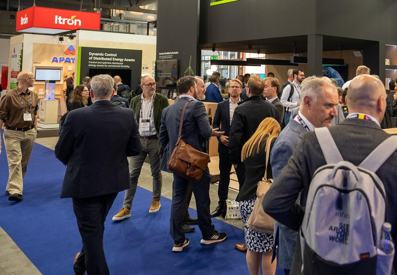 Enlit Europe Itron booth