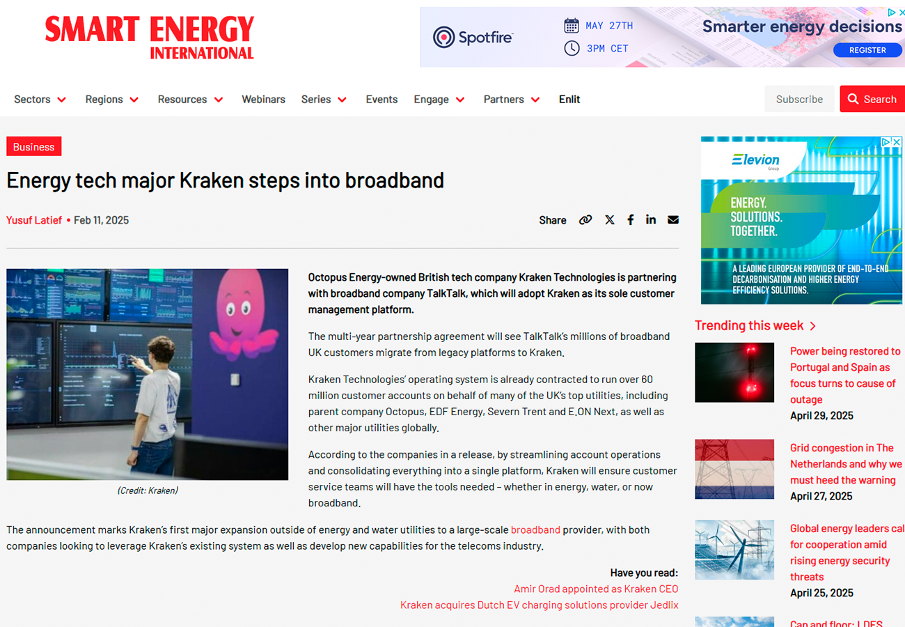 Smart Energy International Kraken broadband