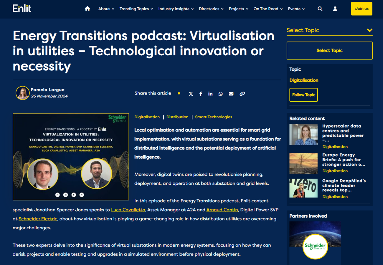 Enlit.world Schneider Electric podcast