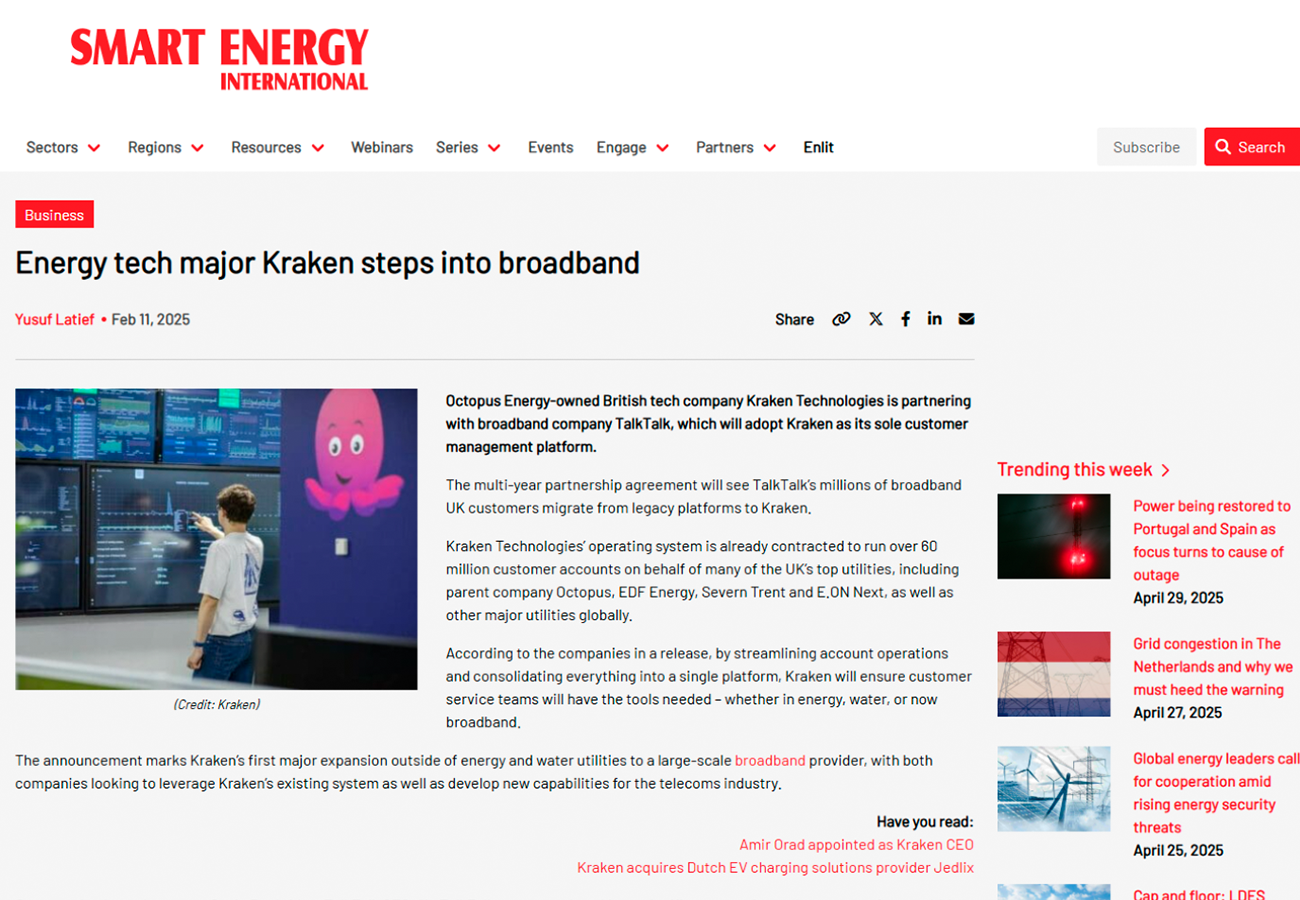Smart Energy International Kraken broadband