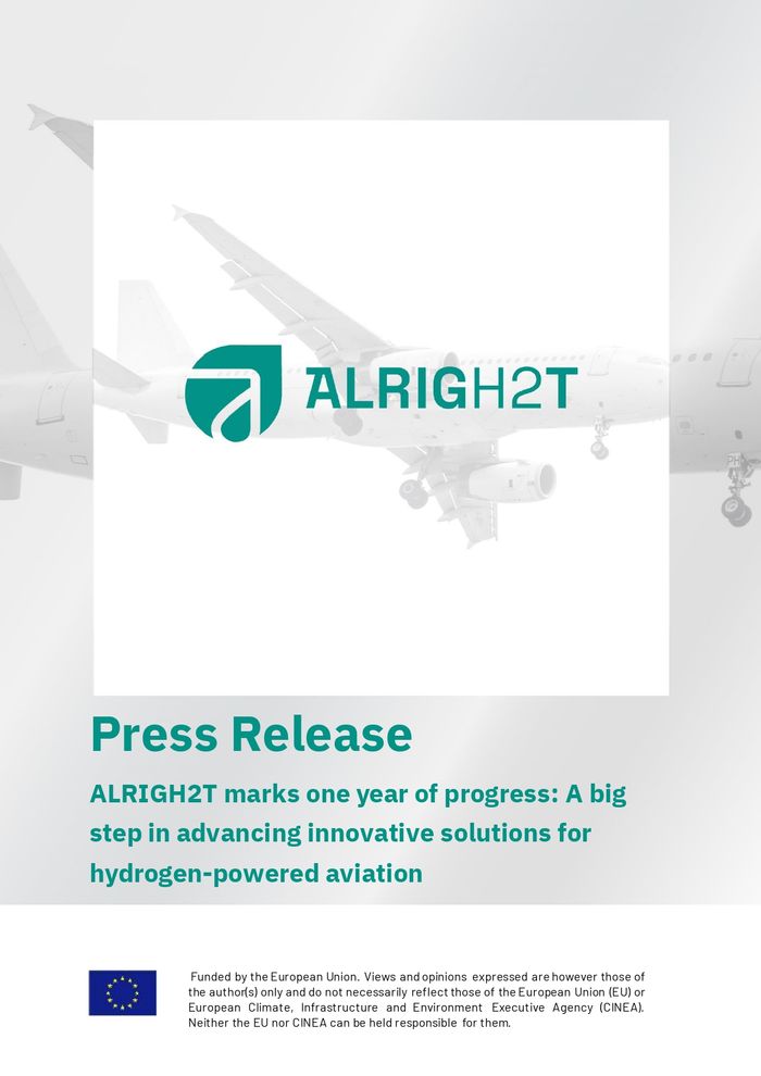 ALRIGH2T marks one year of progress: A big  step in advancing innovative solutions for  hydrogen-powered aviation
