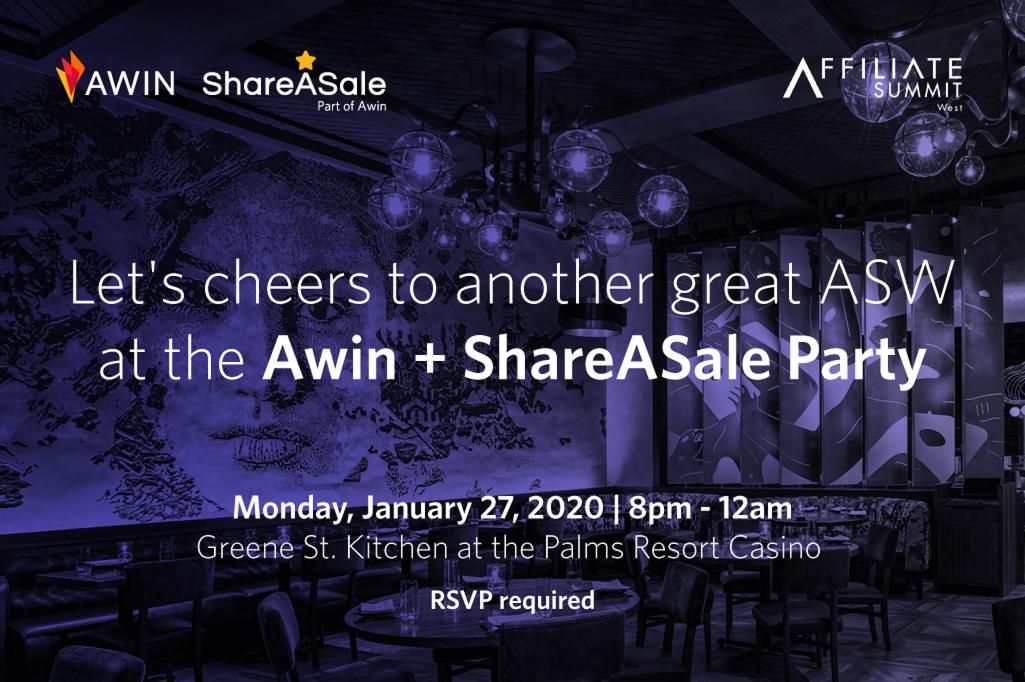 Save The Date: Awin + ShareASale Party is back at #ASW20