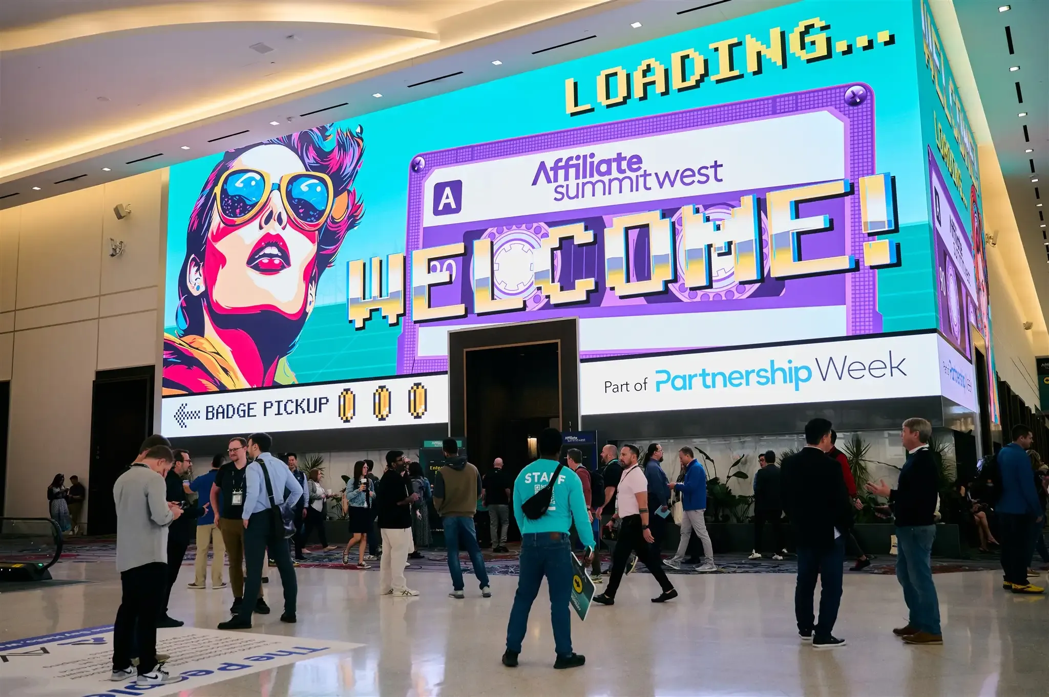 Digital billboard for Affiliate Summit West 