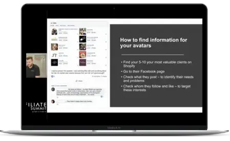 Affiliate Summit webinars and videos on a laptop