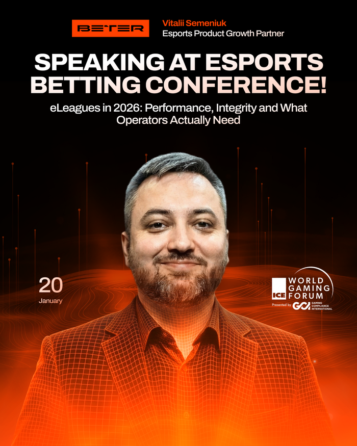 BETER announces Vitalii Semeniuk as keynote speaker for Esports Betting Conference during ICE World Gaming Forum