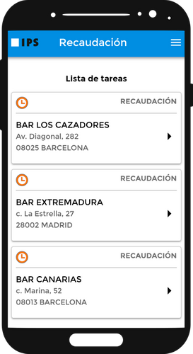 Aplicación de recaudación móvil