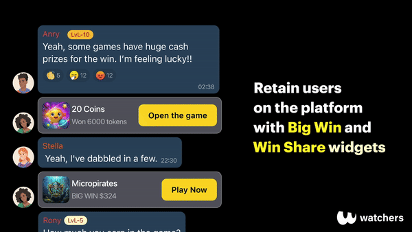 Copy-Bet and Big Win Widgets