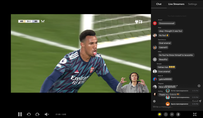 In-App Live Streaming