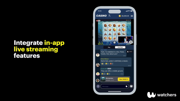 In-App Live Streaming