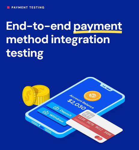 Testes de pagamento para iGaming