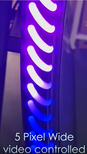 Luzes laterais com controle de vídeo