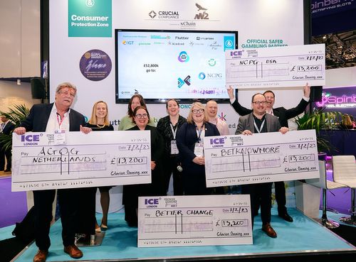 ICE Consumer Protection Zone sponsors raise £52,800 for safer gambling charities