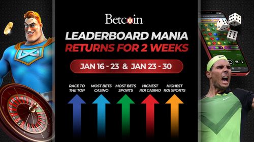 Leaderboard Mania Returns Monday - $1000 Guaranteed, Plus Free Spins for Runners Up
