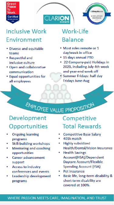 Clarion Events Employee Value Prop