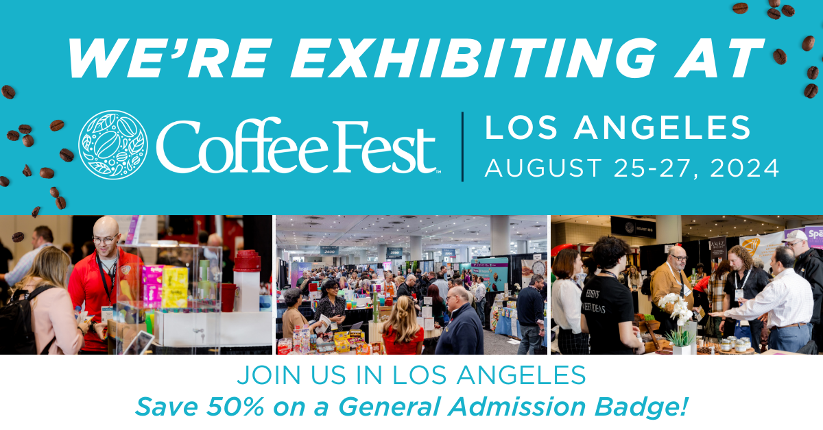 We're Exhibiting at Coffee Fest LA - 1200x628