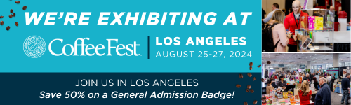 We're Exhibiting at Coffee Fest LA - Banner