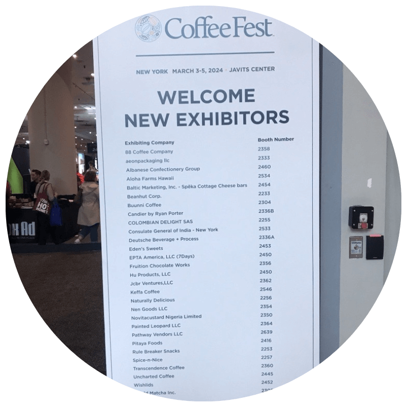 New Exhibitor sponsor stand-alone sign