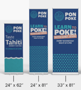 Examples for Roasters Row Pop-Up Banners