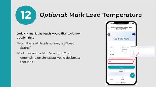 Optional: Mark Lead Temperature