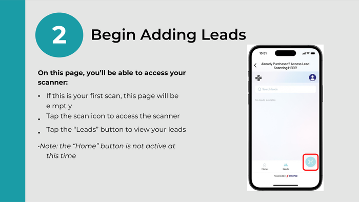 Begin Adding Leads