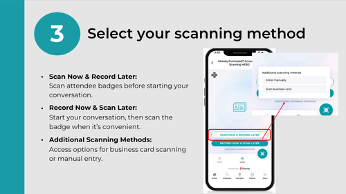 Select your scanning method