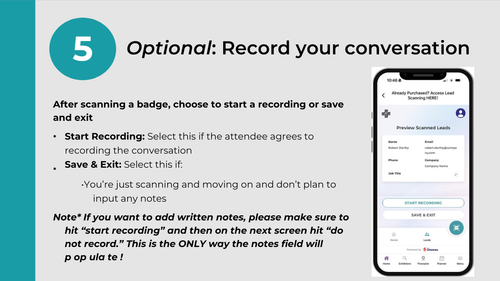 Optional: Record your conversation