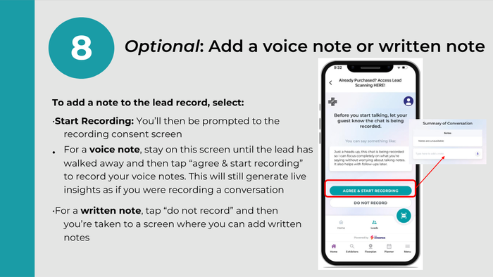 Optional: Add a voice note or written note