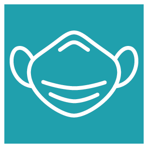 Masks required (per mandate) in all event common areas