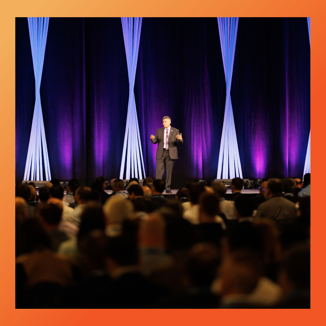 keynote speaker on stage