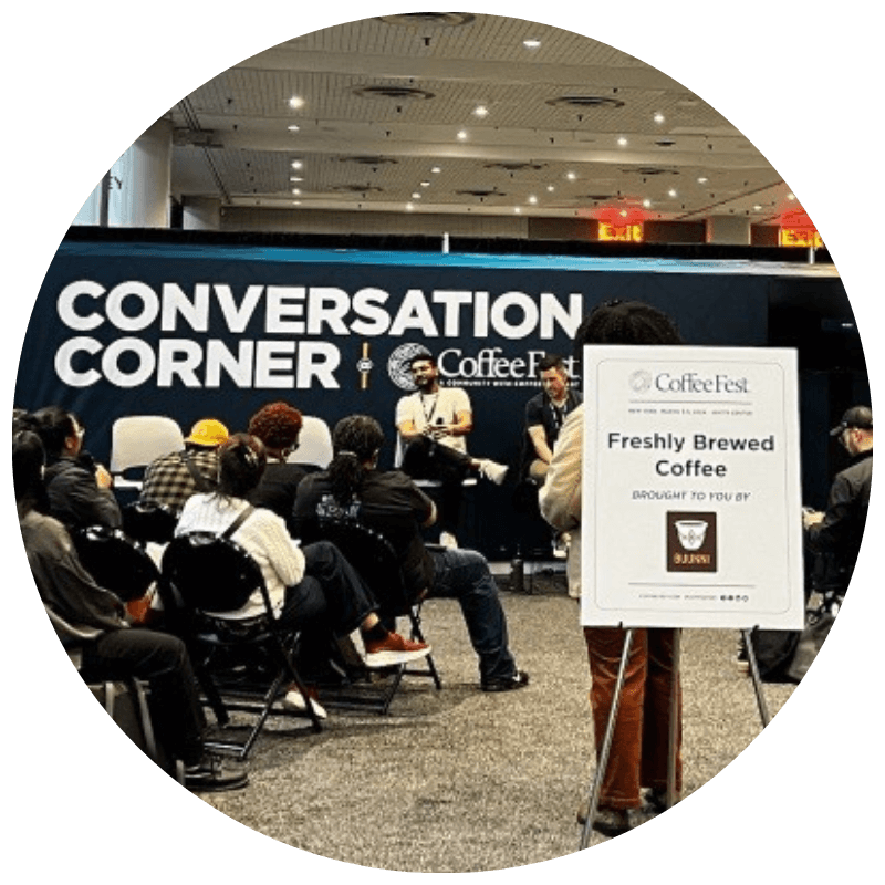 Sponsored coffee at Conversation Corner