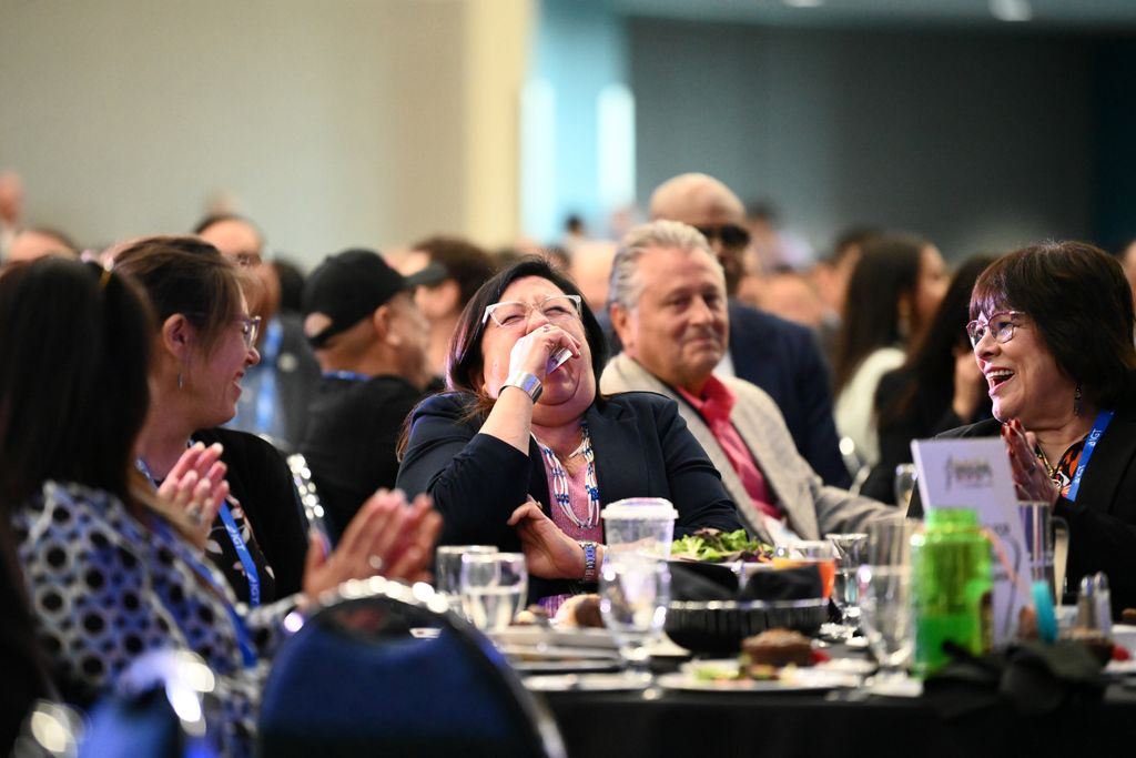 Networking at the luncheon