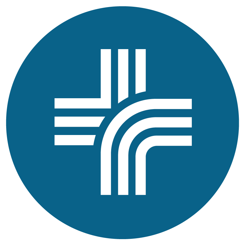 Teal Circle with white Converge+