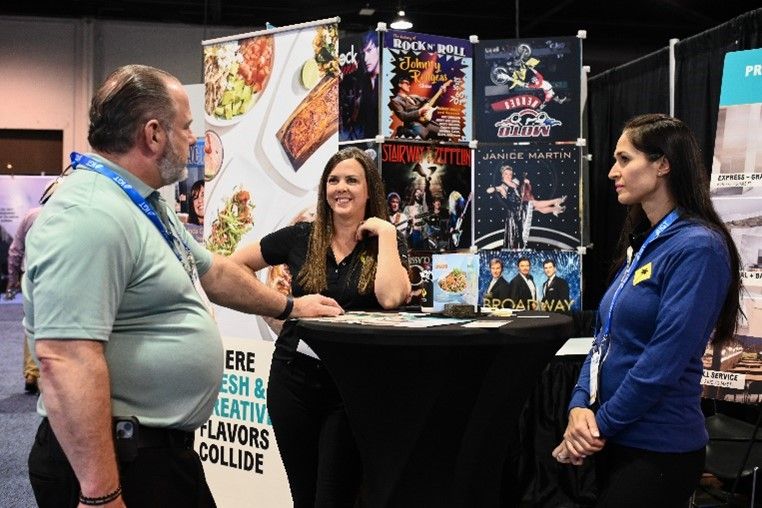 Chatting on Exhibit Floor