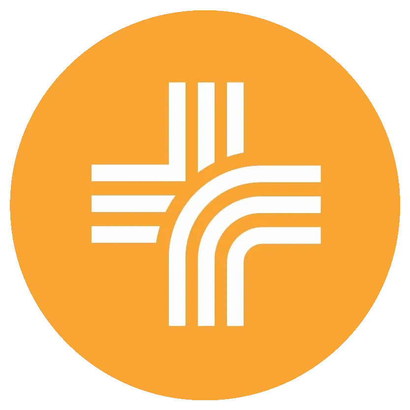 Teal Circle with white Converge+