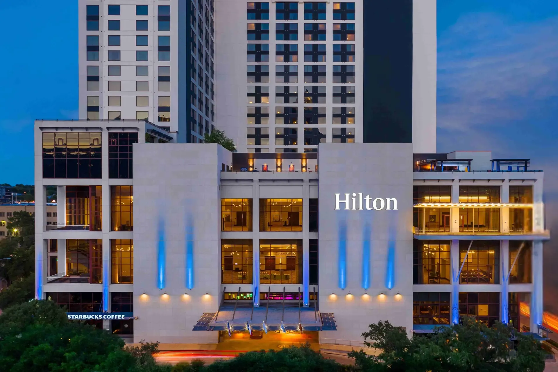 Exterior of Hilton Austin