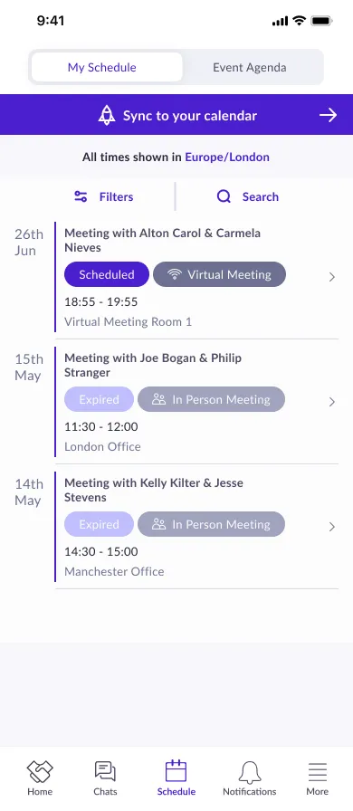 Sync Schedule to My Calendar