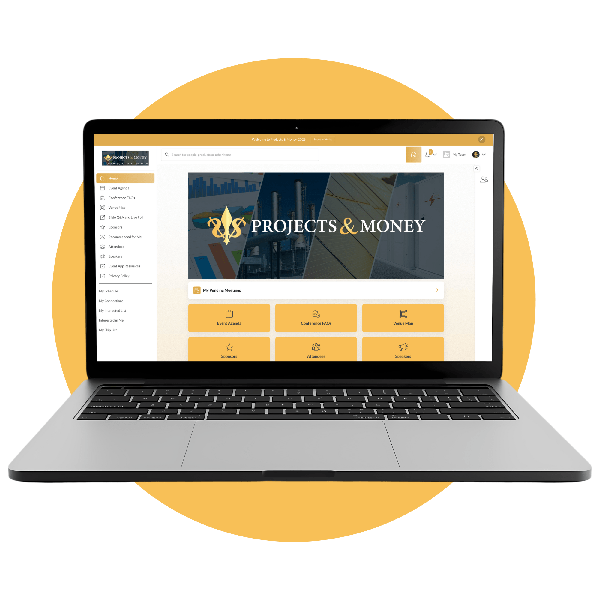 Projects & Money event in the Infocast Events App