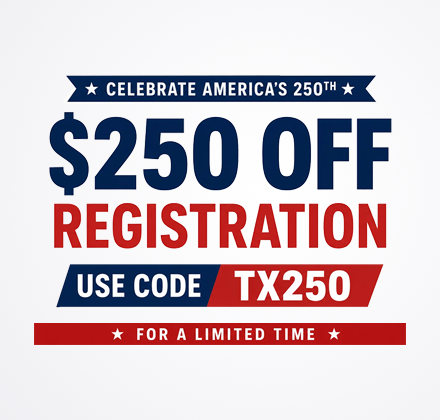 Texas Clean Energy Special Registration Offer, $250 off with code TX250