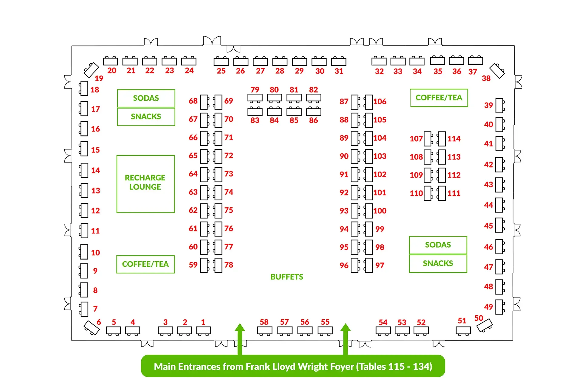 Frank Lloyd Wright Exhibitor Map Inside