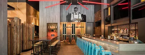 Inside bar area of the venue