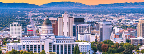 Aerial view of Salt Lake City