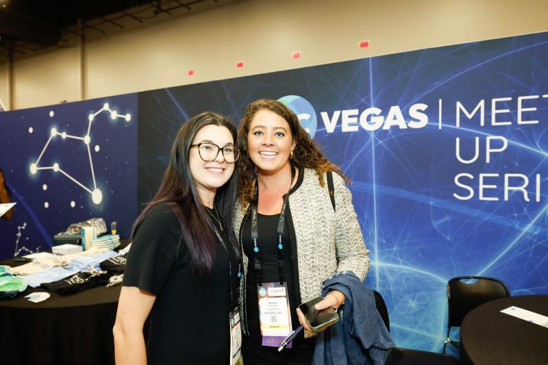 Two women at the young professionals meet up