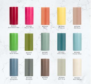 New! Solid Colour Eco Pillar Candles