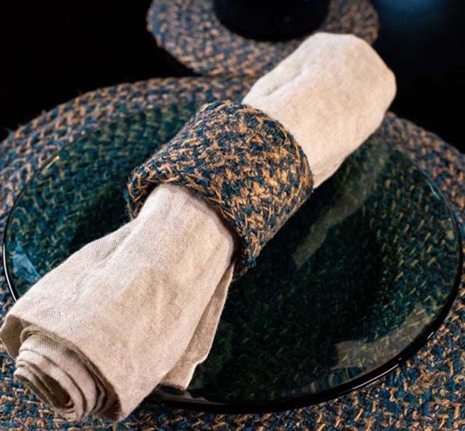 New! Fair Trade Jute Napkin Rings Collection
