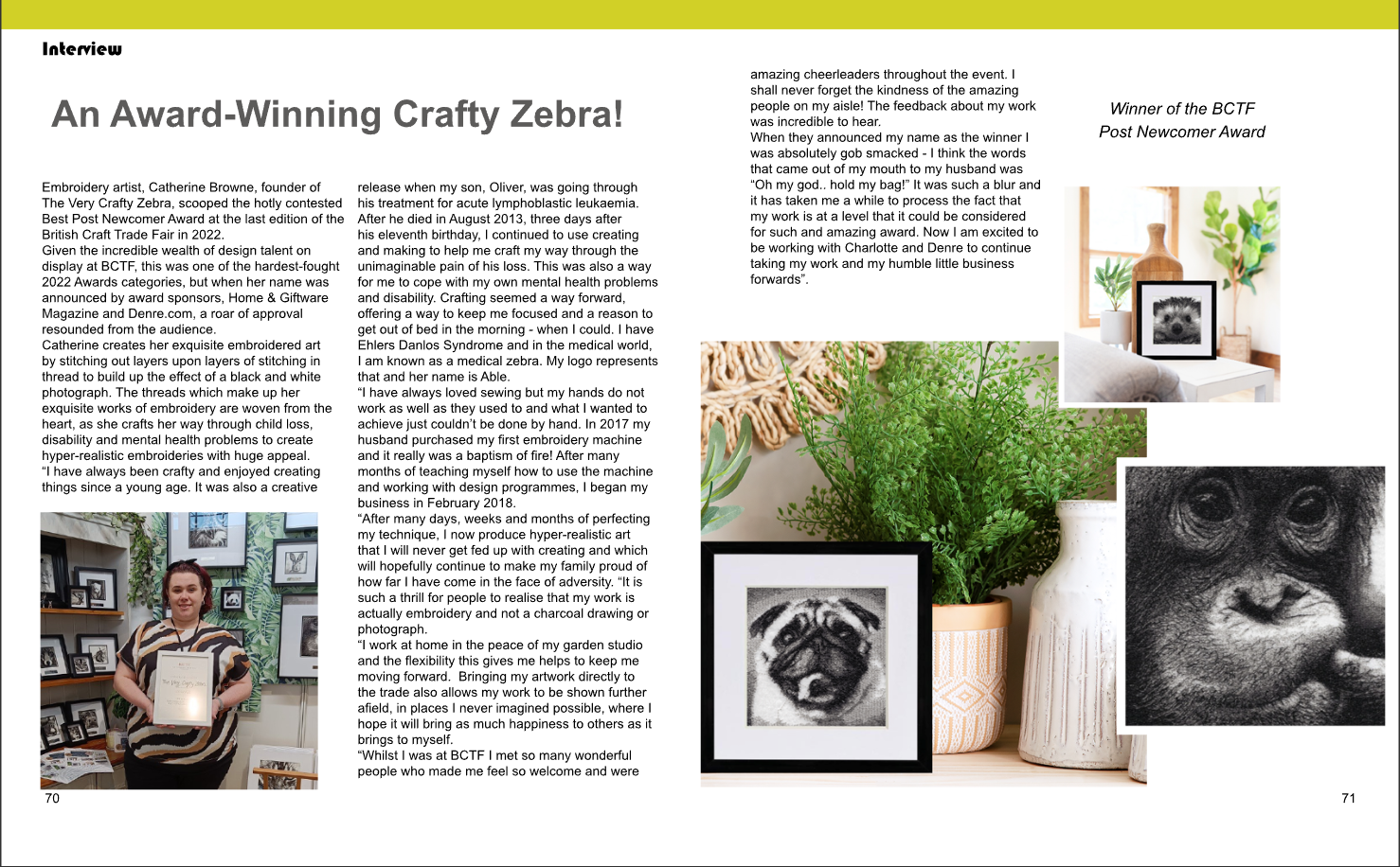 An Award-Winning Crafty Zebra