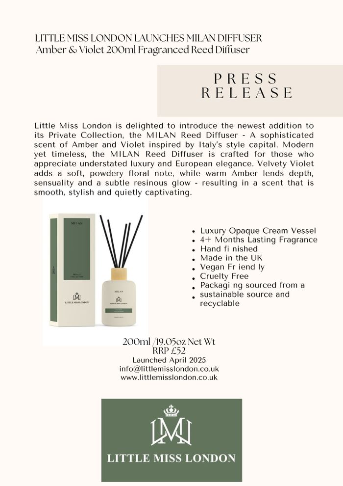 Milan Diffuser Launch Press Release