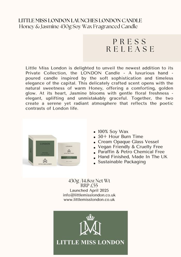 London Candle Launch Press Release