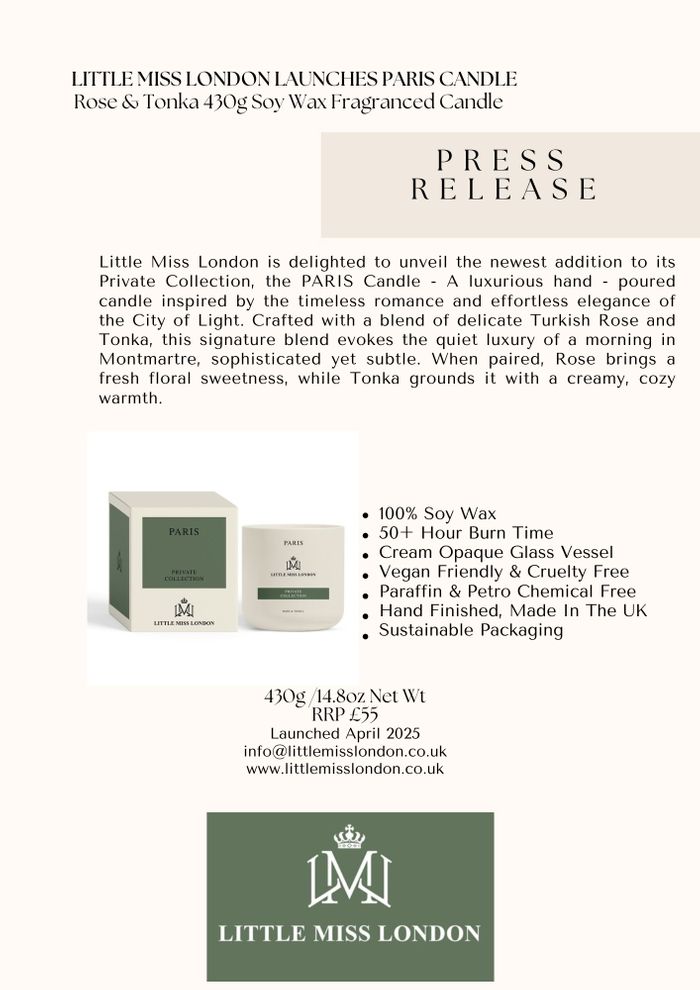 Paris Candle Launch Press Release